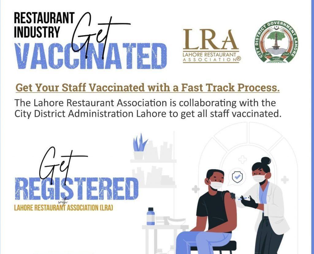 LRA & CDA Lahore collaborate to vaccinate staff at restaurants