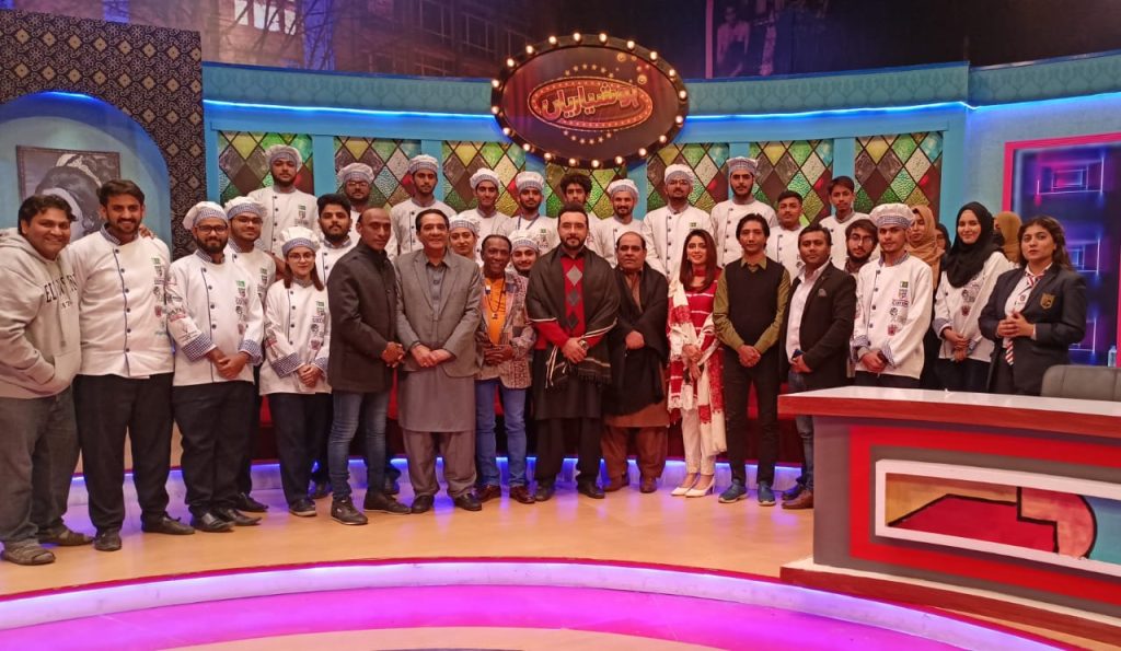 COTHM’s Culinary Arts students at ARY’s comedy show Hoshyarian