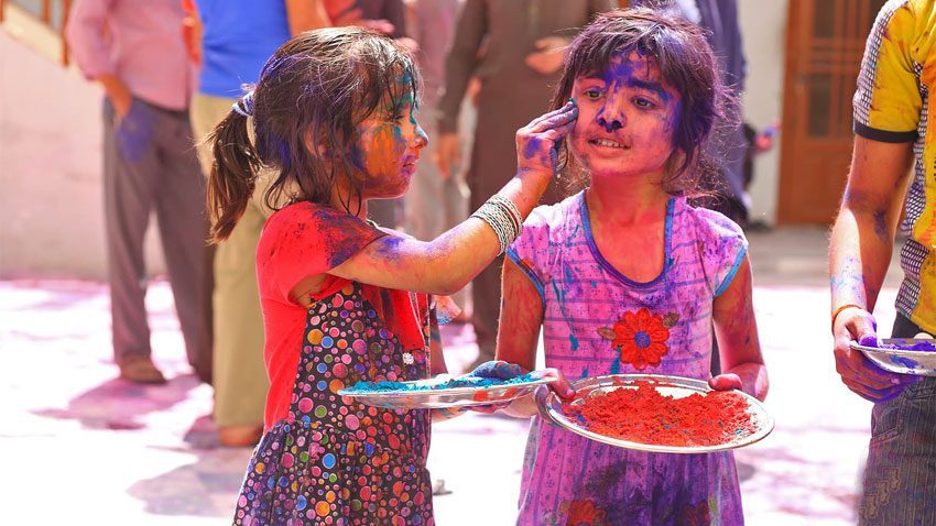 Hindu community celebrating Holi in Pakistan today