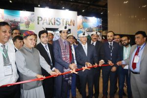 Advisor to Prime Minister Awn Chaudry along with Pakistani delegates inaugurating Pakistan Pavilion at WTM London 2022.