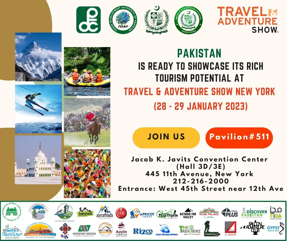 Pakistan to take part in New York’s 2023 Travel & Adventure Show