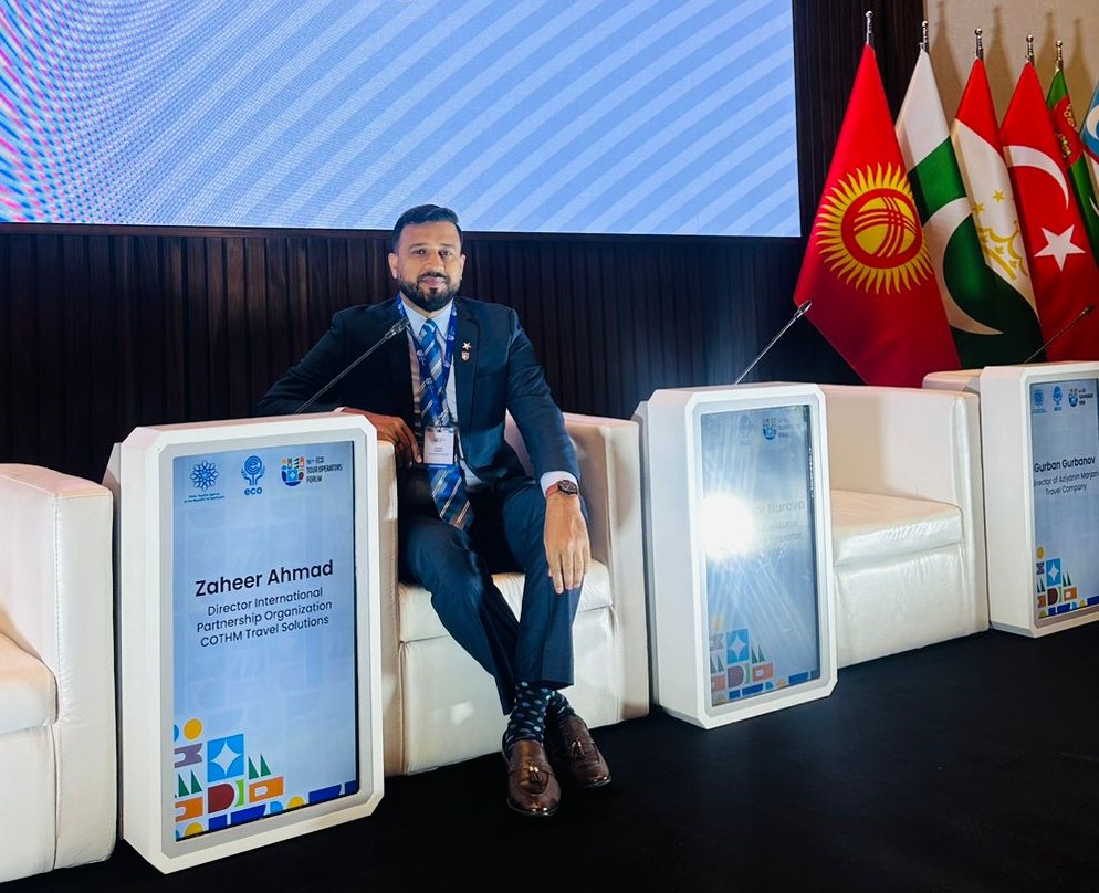 COTHM & COTHM Travel Solutions (CTS) COO Zaheer Ahmad representing Pakistan at ECO Tour Operators Forum in Baku, Azerbaijan