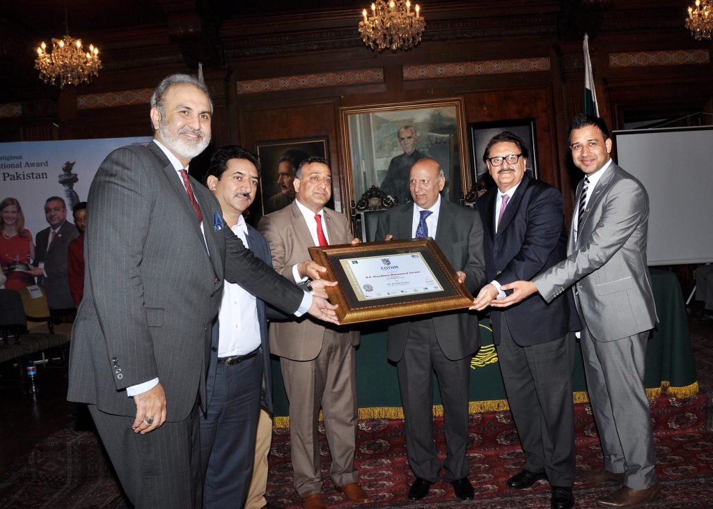 COTHM Pakistan & Dubai Founder/President & CEO Ahmad Shafiq honored with Governor’s Appreciation Certificate