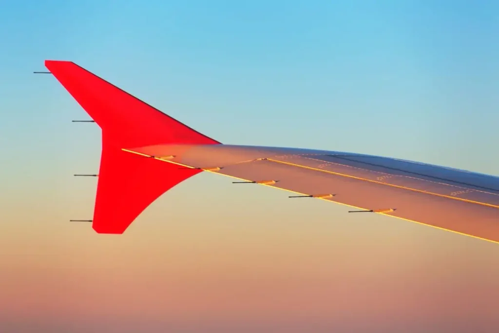 What are those metal rods on the aircraft wing?