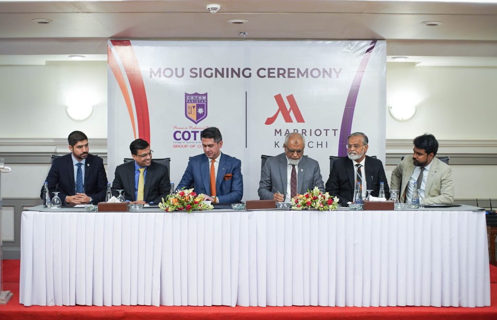 COTHM Karachi signs a landmark MoU with Marriott Hotel Karachi
