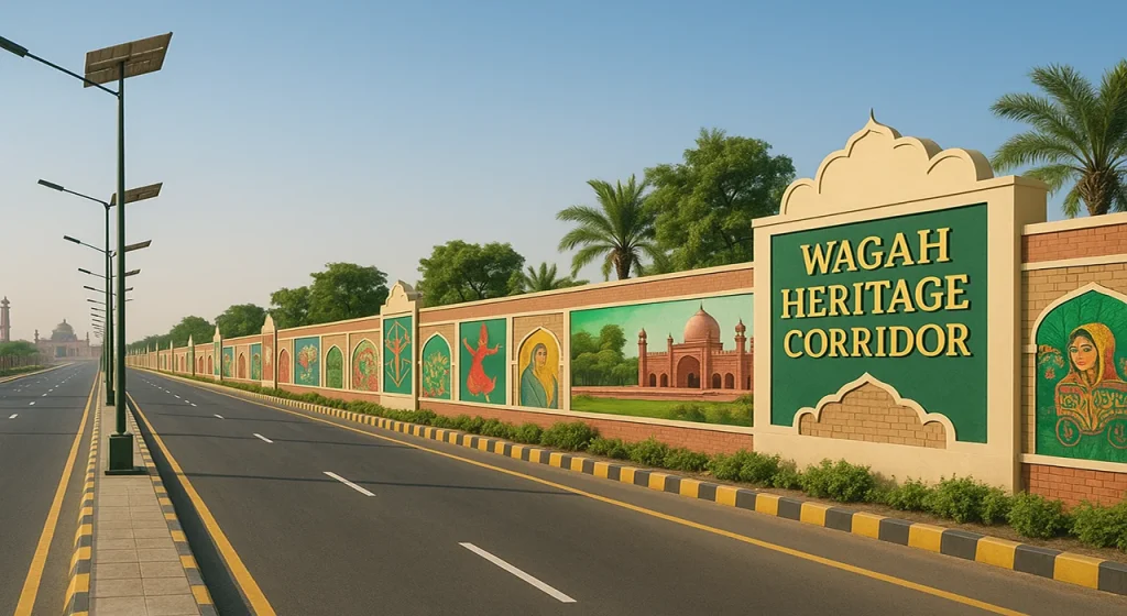 Construction of Lahore’s first tourism highway, the “Wagah Heritage Corridor,” Completed