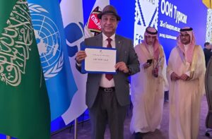 COTHM Global CEO Ahmad Shafiq receives Affiliate Membership Certificate of UN Tourism
