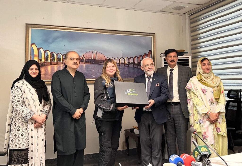 Trailblazer on Two Wheels: PTDC Honors Pakistan’s First Female Biker After Historic London-to-Pakistan Journey