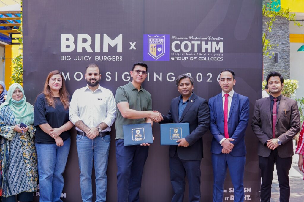 COTHM and Brim Burgers Pakistan Join Hands to Strengthen Student Employment Opportunities