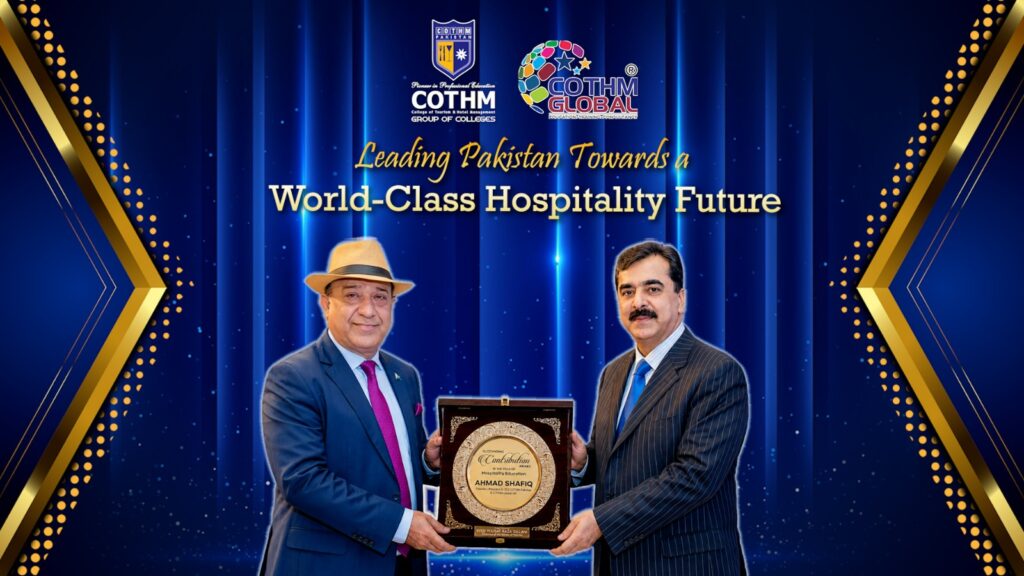Ahmad Shafiq Honored with Outstanding Contribution in Hospitality Education Award