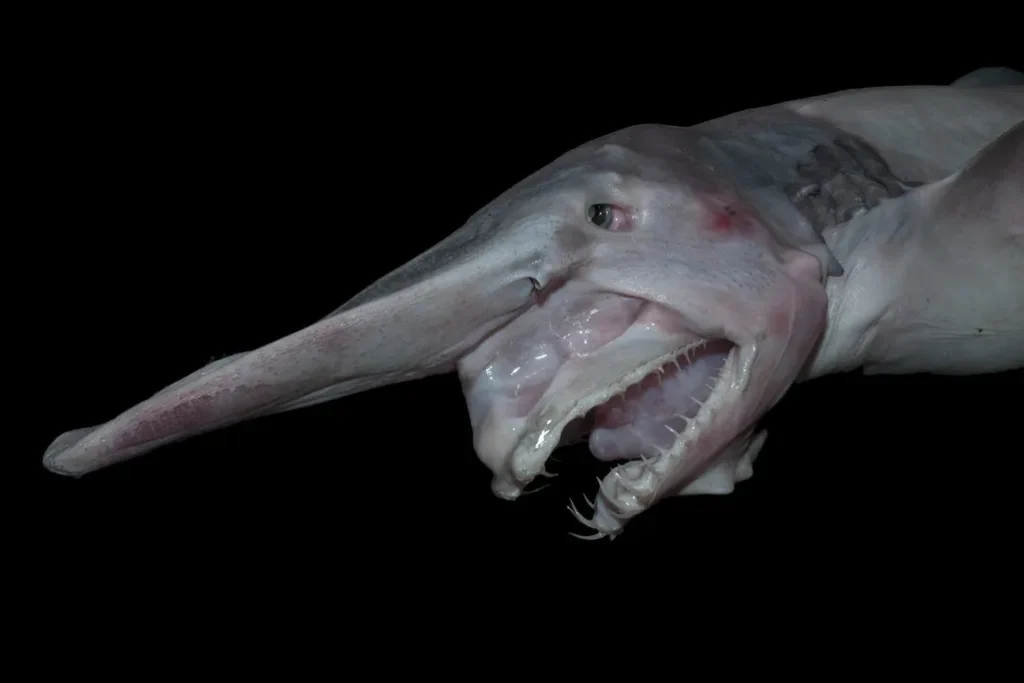 Scientists Capture First Clear Video of Rare ‘Living Fossil’ Goblin Shark in Deep Ocean