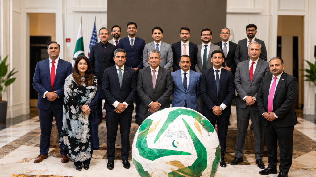 Pakistan’s Giant Football Takes Center Stage in New York Ahead of FIFA World Cup 2026