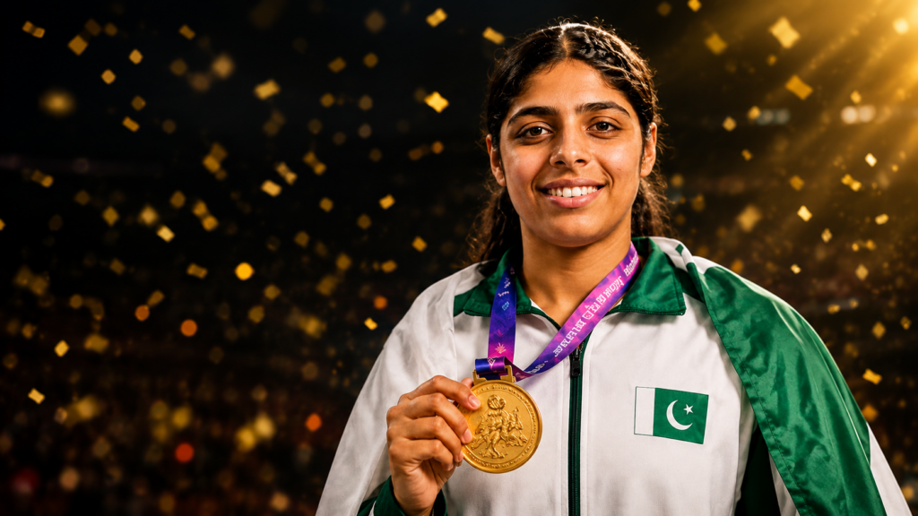 Ayesha Baloch Clinches Gold at Asian Games 2026, Brings Glory to Pakistan Wrestling