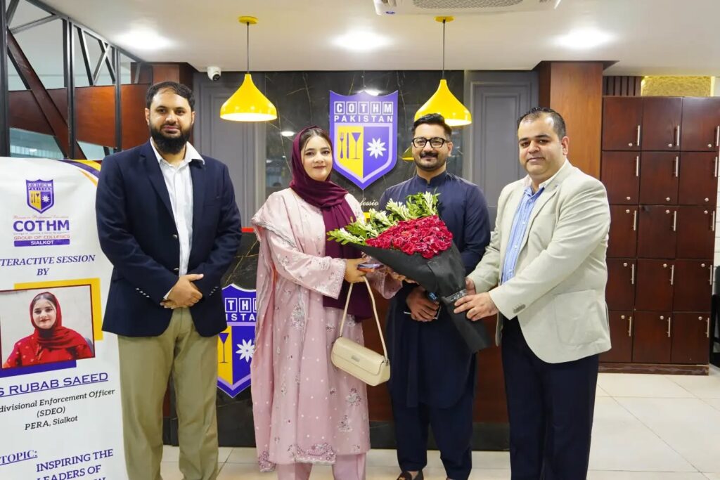 Empowering Future Leaders: SDEO PERA Ms. Rubab Saeed Engages with COTHM Students
