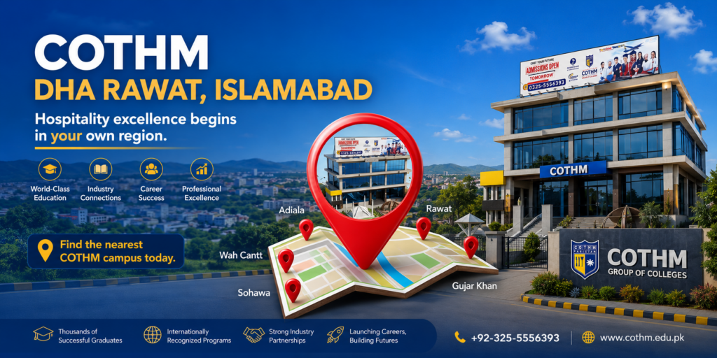 Centre of Excellence: COTHM Islamabad Rawat Campus Opens Admissions for International Career Programmes