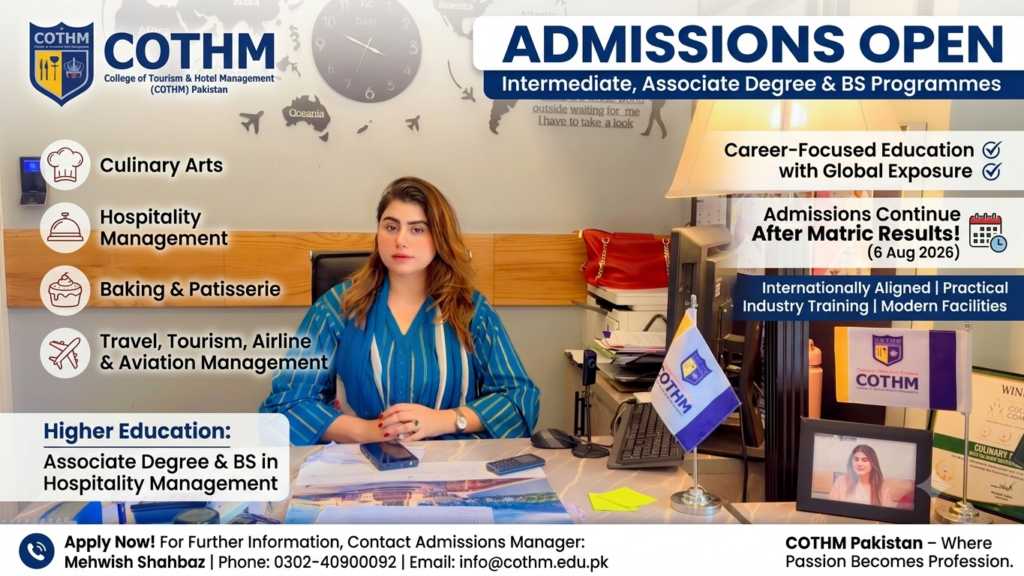 COTHM Opens Admissions for Intermediate, Associate Degree & BS Programs
