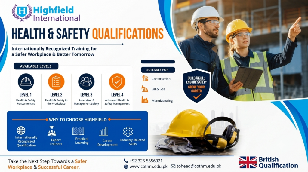 COTHM Pakistan Opens Admissions for Highfield International Health & Safety Qualifications