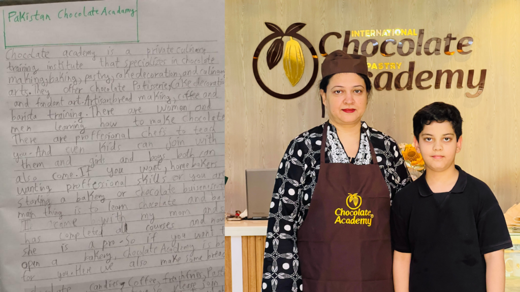Young Mind, Big Inspiration: 10-Year-Old Writes Heartfelt Tribute to Chocolate Academy