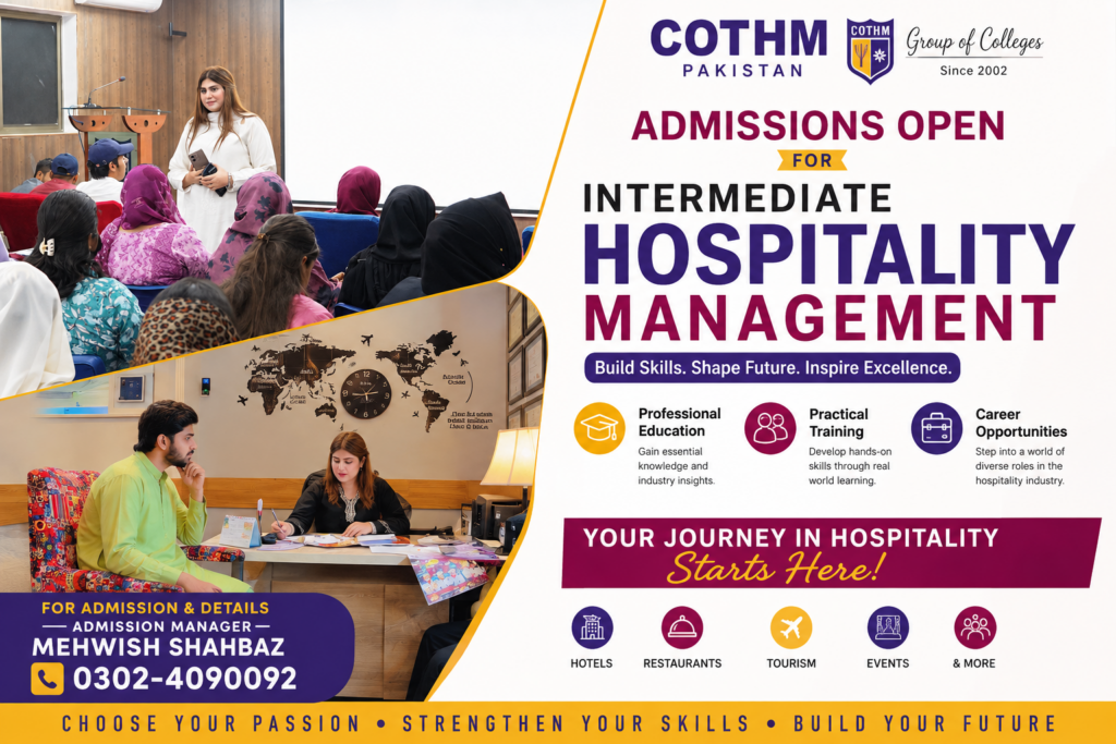 COTHM Opens Admissions for Intermediate Hospitality Management Programme